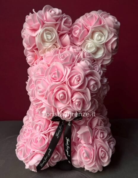 Rabbit di rose (rosa chiaro) h 25 cm